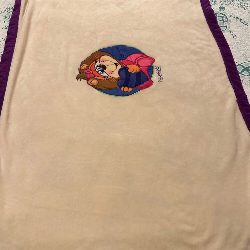 Vintage Pelanas Plush Baby Blanket Satin Trim Crib 28x38 Multicolor